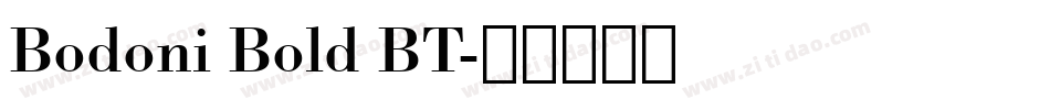 Bodoni Bold BT字体转换